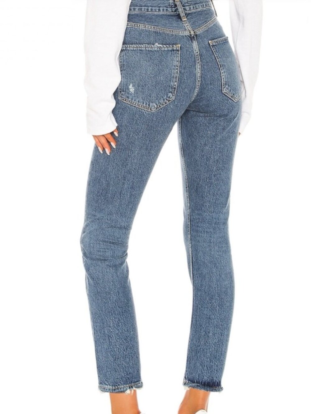 Agolde Riley High Rise Straight Crop In Frequency Size 28 - Picture 2 of 9